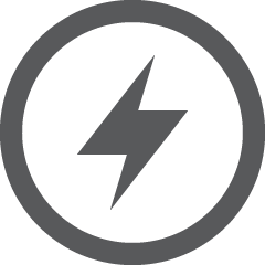 Lightning Bolt in Circle