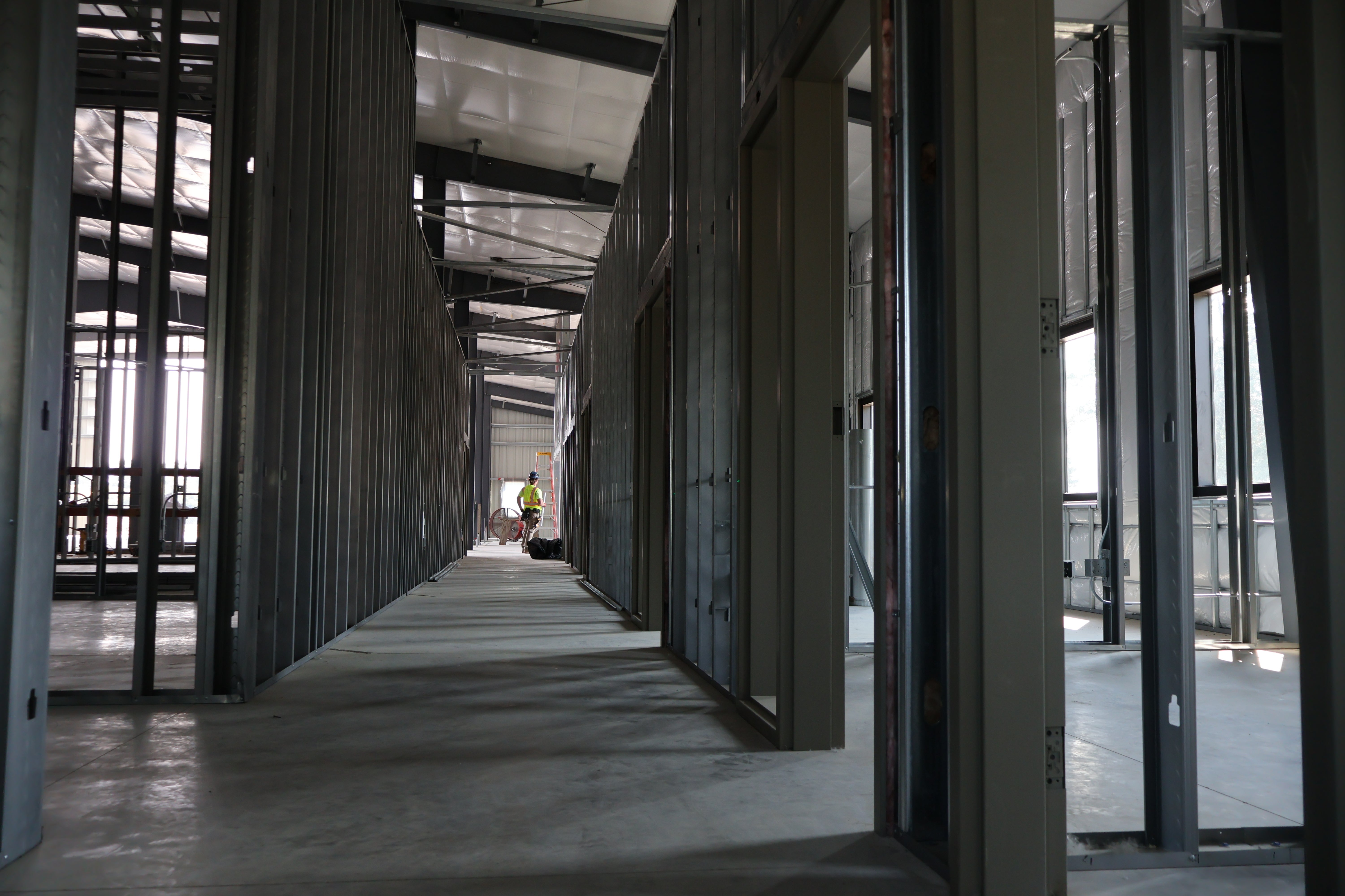 Interior walls have been framed